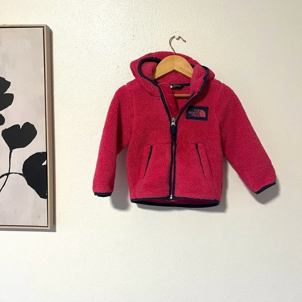 The North Face Vibrant Pink Fleece Hoodie 2T
